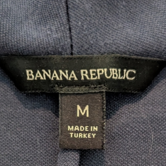 Banana Republic Navy Drape Blouse - Picture 2 of 7